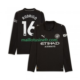 Maillot de Foot Manchester City Rodrigo Hernandez 16 Extérieur 2025-26 Manches Longues
